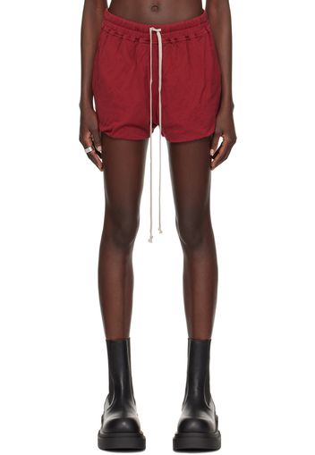 Rick Owens Burgundy Gabe Shorts