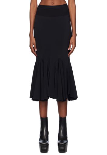 Rick Owens Black Divine Midi Skirt