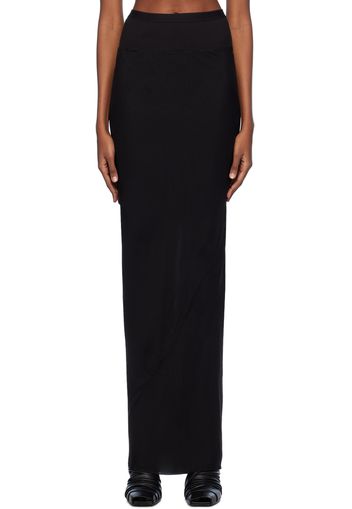 Rick Owens Black Long Coda Maxi Skirt