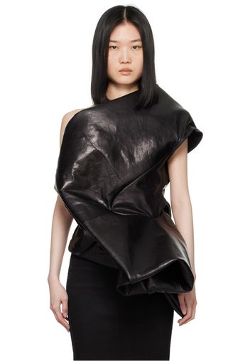 Rick Owens Black Lido Garland Leather Camisole