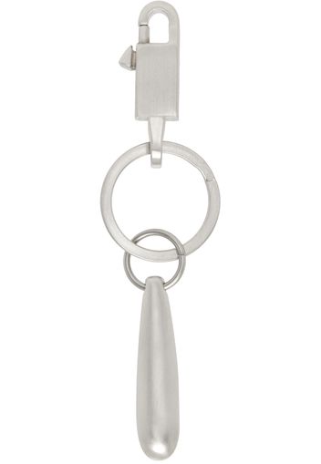 Rick Owens Silver Teardrop Keychain