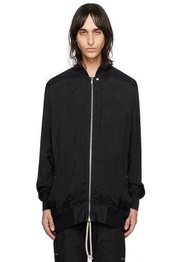 Rick Owens Black Jumbo Peter Flight Bomber Jacket