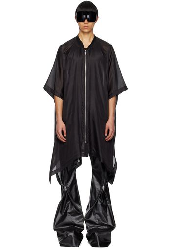 Rick Owens Black Zip Poncho