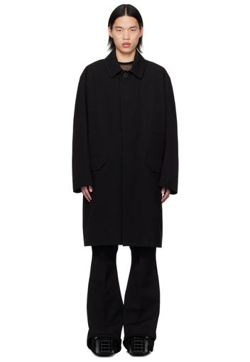 Rick Owens Black Jumbo Mac Coat