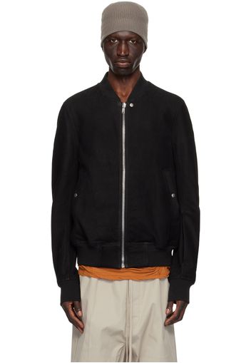 Rick Owens Black Classic Flight Leather Jacket