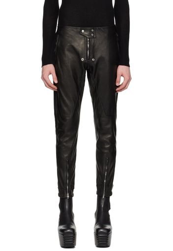 Rick Owens Black Luxor Leather Pants