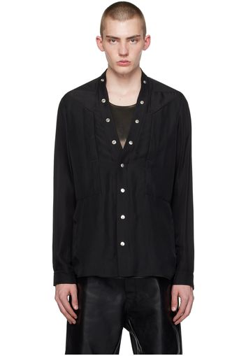 Rick Owens Black Larry Fogpocket Shirt