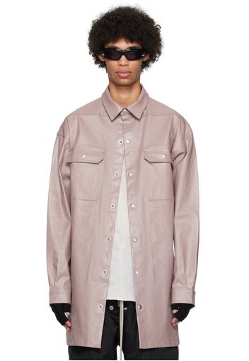 Rick Owens Pink Dropped Shoulder Denim Shirt