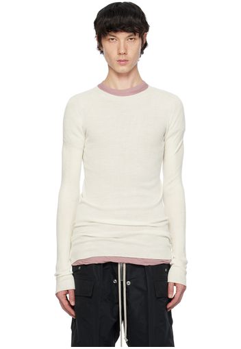 Rick Owens Off-White Ribbed Sweater