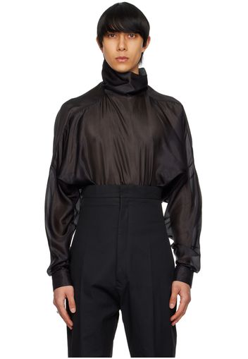 Rick Owens Black Tabard Turtleneck