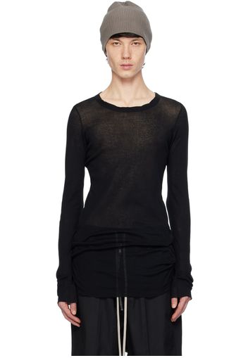 Rick Owens Black Crewneck Long Sleeve T-Shirt