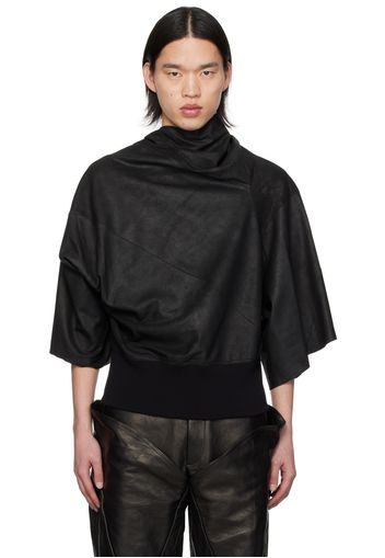 Rick Owens Black Cylinder Leather T-Shirt