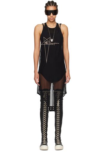 Rick Owens Black Champion Edition Basketball Minidress