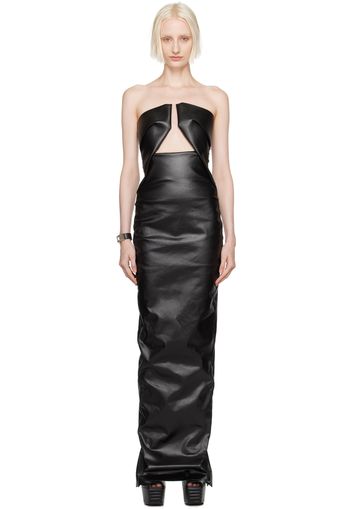 Rick Owens Black Porterville Prong Denim Maxi Dress