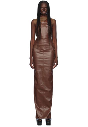 Rick Owens Brown Porterville Bustier Gown