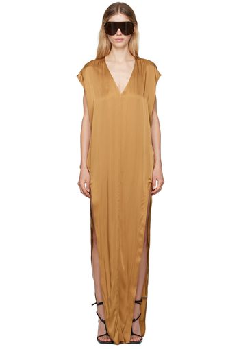 Rick Owens Yellow Porterville Arrowhead Maxi Dress