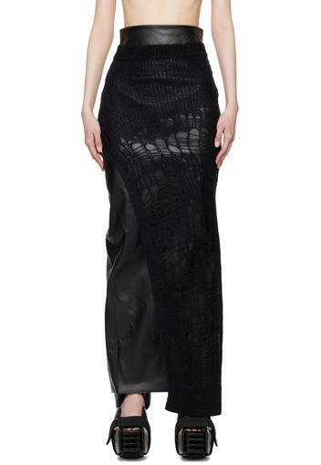 Rick Owens Black Porterville Spider Ziggy Maxi Skirt