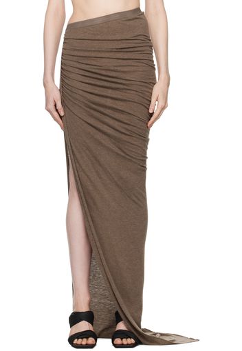 Rick Owens Brown Porterville Edfu Maxi Skirt