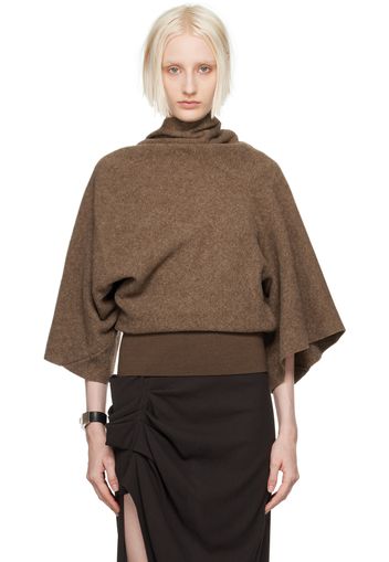 Rick Owens Brown Porterville Cylinder Turtleneck