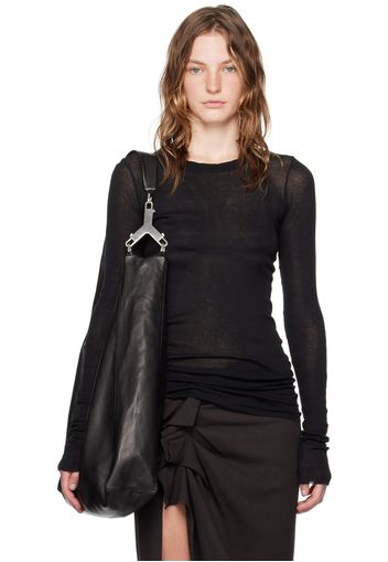 Rick Owens Black Porterville Rib Long Sleeve T-Shirt