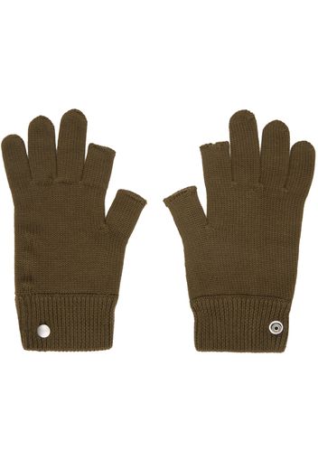 Rick Owens Khaki Porterville Touchscreen Gloves