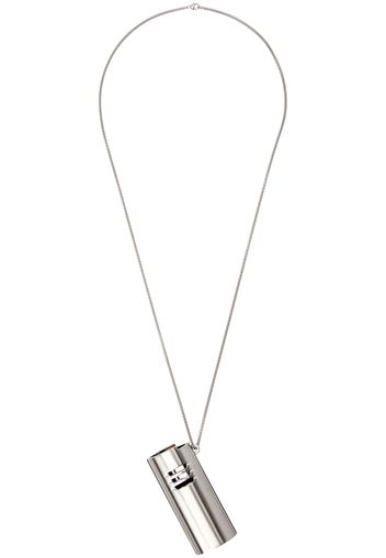 Rick Owens Silver Porterville Lighter Holder Charm Necklace