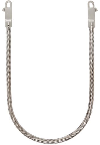 Rick Owens Silver Porterville Snake Chain Bag Strap