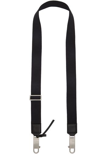 Rick Owens Black Porterville Webbing Strap Keychain