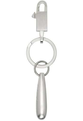 Rick Owens Silver Porterville Teardrop Keychain