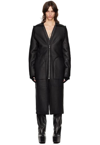 Rick Owens Black Porterville Klaus Reversible Shearling Jacket