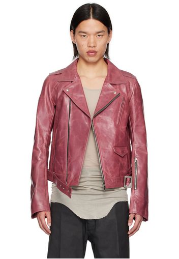 Rick Owens Pink Porterville Luke Stooges Leather Jacket