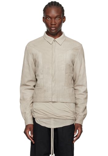 Rick Owens Off-White Porterville Alice Strobe Leather Jacket