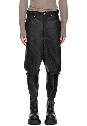 Rick Owens Black Siena Leather Skirt