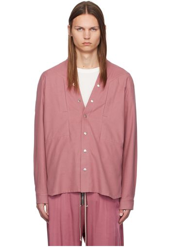 Rick Owens Pink Porterville Larry Fogpocket Long Sleeve Shirt