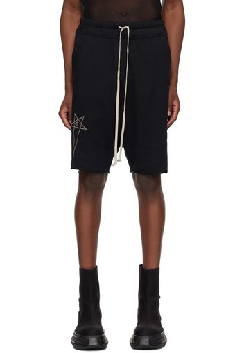 Rick Owens Black Champion Edition Beveled Pods Shorts