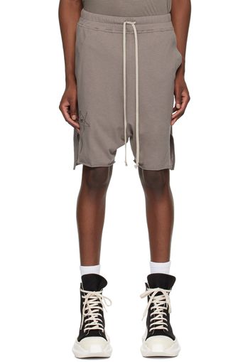 Rick Owens Gray Champion Edition Beveled Pods Shorts