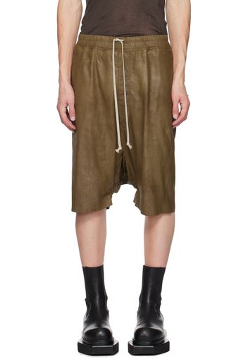 Rick Owens Brown Megablister Shorts