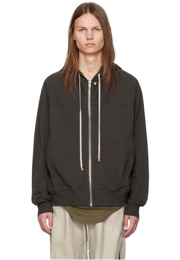 Rick Owens Gray Windbreaker Hoodie