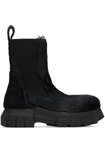 Rick Owens Black Porterville Beatle Bozo Tractor Chelsea Boots