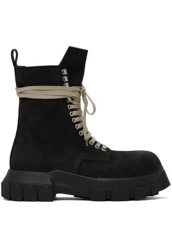 Rick Owens Black Porterville Mega Tractor Boots