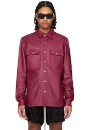 Rick Owens Pink Outershirt Leather Jacket