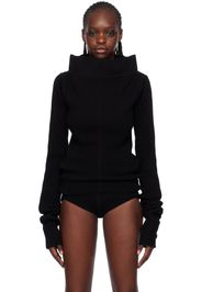 Rick Owens Black Cowl Sweater