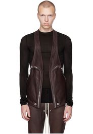 Rick Owens Brown Bauhaus Leather Vest