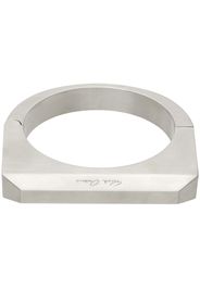 Rick Owens Silver Beveled Bangle Bracelet