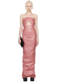 Rick Owens Pink Porterville Prong Denim Maxi Dress