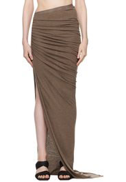 Rick Owens Brown Porterville Edfu Maxi Skirt