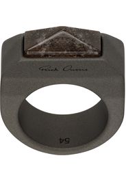 Rick Owens Black Porterville Crystal Pyramid Ring