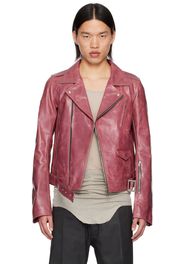 Rick Owens Pink Porterville Luke Stooges Leather Jacket