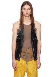 Rick Owens Black Bauhaus Leather Vest