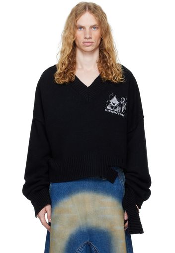 Rivington Roi Rebis Black Penta Cropped Sweater